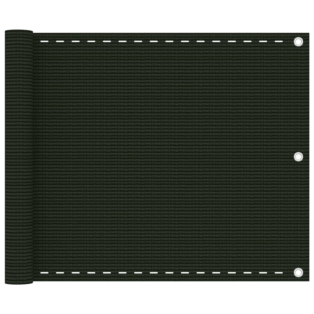 Balcony Privacy Screen Dark Green 75 X 400 Cm HDPE
