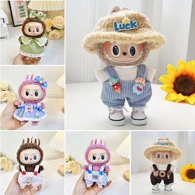 For 17cm Labubu Doll Clothes Fashion Clothes Hoodies Doll Clothes Color Match Hoodies Dolls Accessories Cute Decoration Little Cloths