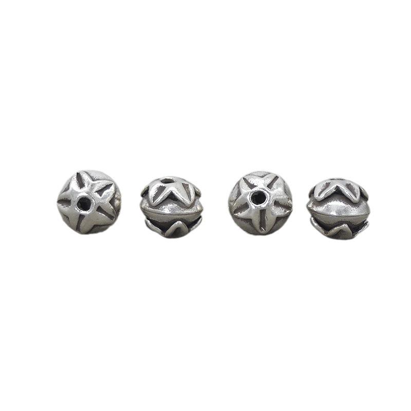 Thai Handmade Silver Retro Loose Beads Bracelet - DIY Jewelry Accessories with Ancient Charm