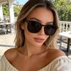 Neue übergroße beliebte Mode quadratische Damen-Sonnenbrille Retro Herren-Sonnenbrille Damenmode Outdoor-Spiegel Oculos
