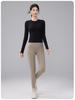 Women's Quick-Dry Long Sleeve Round Neck Training Top for Yoga and Running