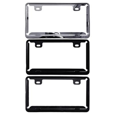 Stainless Steel License Plate Frame,2Holes Carbon Fibers Car Licenses Plate Cover for Japanese Vehicles