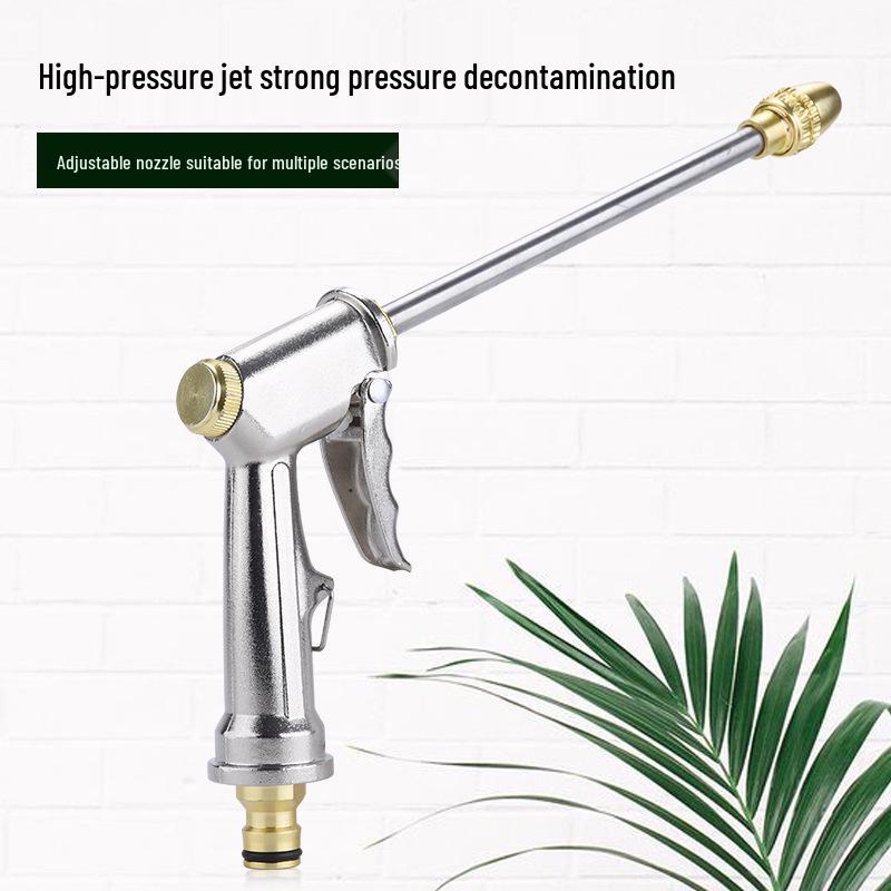 All-Metal Pure Copper High-Pressure Garden Hose with Front Grip and Baked Paint Finish