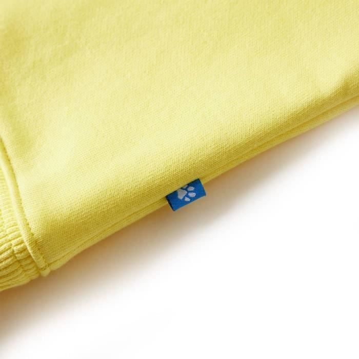 Sweat-shirt pour enfants jaune clair 5 dimensions disponibles