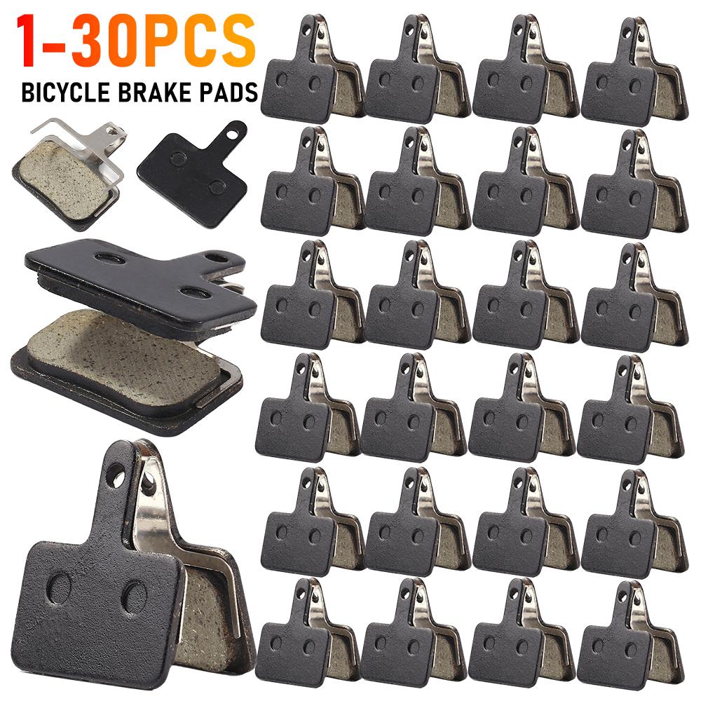 1-30 Stück Fahrradbremsbeläge für SHIMANO M375 M445 Fahrrad Harz Eisen Verschleißfeste Scheibenbremsenteile für Radfahren Schwarz