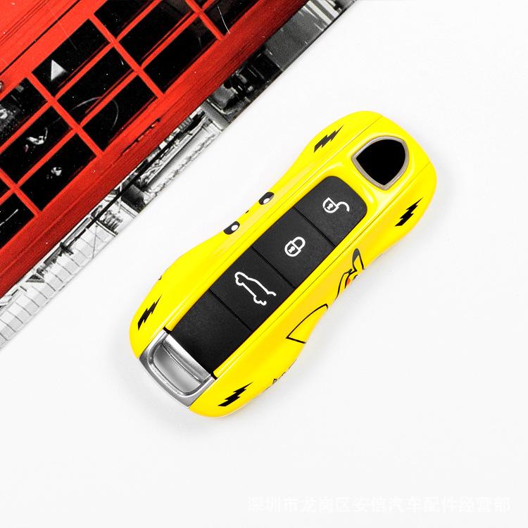 Porsche Pikachu Key Shell: Three-Piece Set for Macan, Cayenne, Panamera, 718