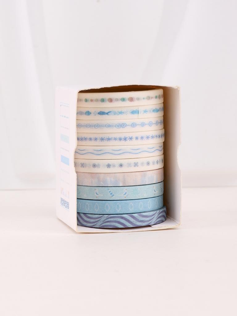 10rolls/box Split Line Washi Tape Decoration Washi Masking Tape Gift For Artists & Crafte Scrapbooking Stationary Supplies