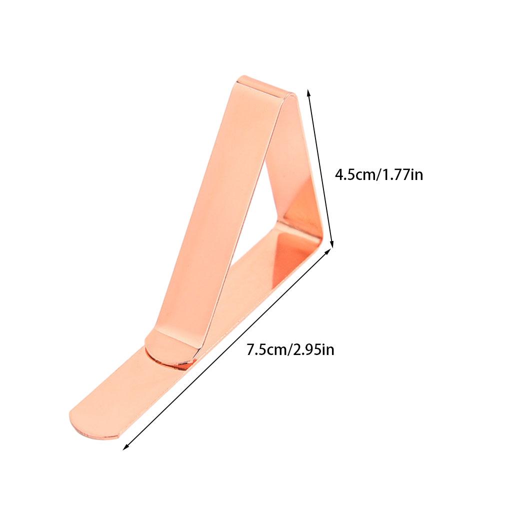 12 Stück Stabile Klemmende Edelstahl Tischdeckenklammern - Einfach Zeit und Mühe Sparen Runde Tischdeckenhalter golden