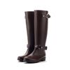 Style Zipper Boots Tall Punk Womens Pure Color Rain Boots Outdoor Rubber Water Shoes For Female
