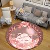 Jigglypuff Pokémon Sleeping in a Crystal Egg Round Rug, Soft Pink Dreamy Style Design, Soft Non-Slip Washable Area Mat, Soft Touch
