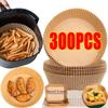 50/100 STÜCKE Air Friteuse Einwegpapier Quadratisch Rund Backpapier Grillplatte Antihaft-Matte Küchenofen Ölabsorbierendes Papierwerkzeug