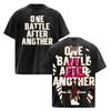 One Battle After Another Movie Poster Oversized Acid Washed T-Shirt Vintage Film