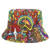 Mushroom Print Panama Women Men Summer Outdoor Sun Production Fisherman Hats Unisex Sunscreen Beach Fishing Reversible Hiphop