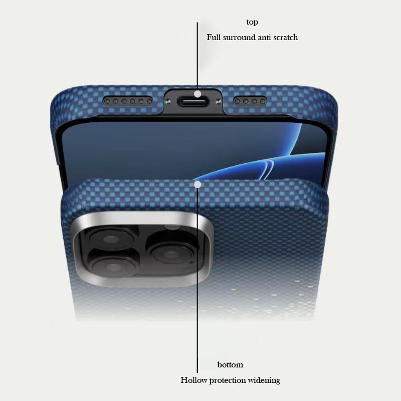 PITAKA Case For iPhone 16 Pro Kevlar Wireless Charging Back Cover Case for iPhone 16 Pro