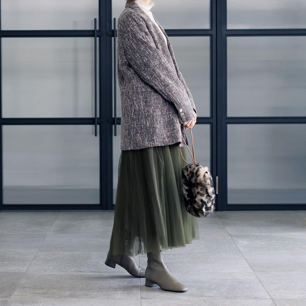 Toe Short Khaki 220 HIMIKO/Himiko/Square Boots/631402