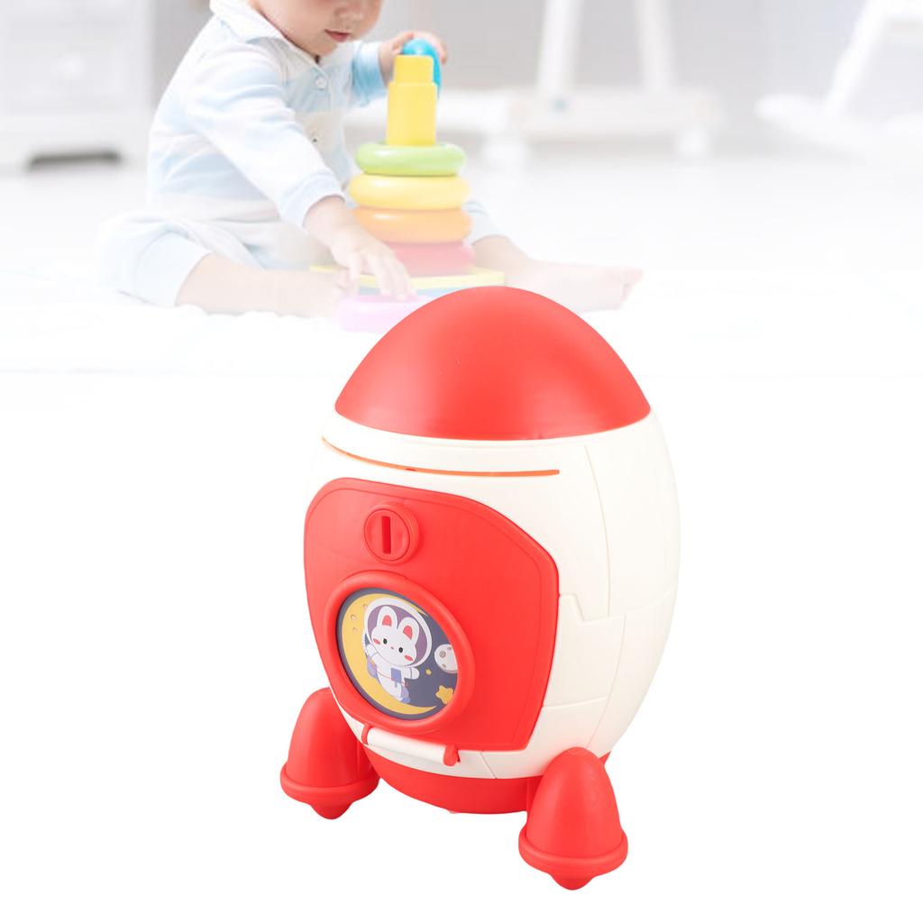 Cartoon Money Bank with Key Large Capacity Cute Cartoon Space Money Saving Toy for Kids Boys Girls