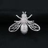Trendy Animal Crystal Bee Brooch Metal Zircon Lapel Pins Men's Suit Shirt Small Collar Pin Corsage Jewelry for Women Accessories