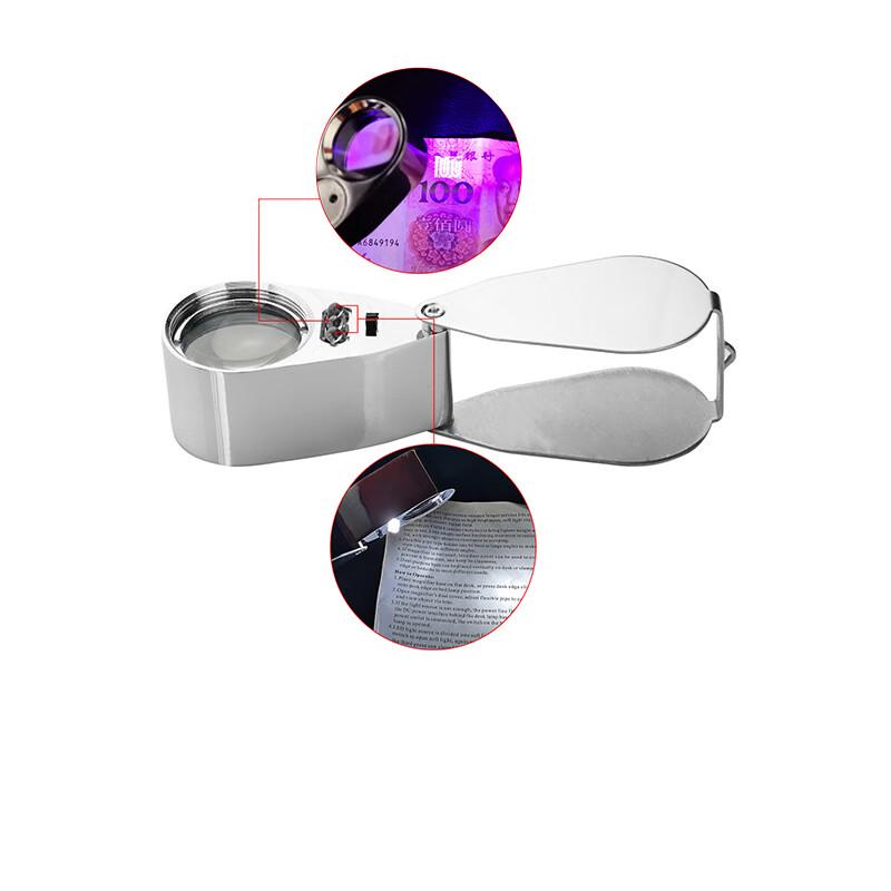 Miling Folding Handheld Magnifier with LED & UV Light
