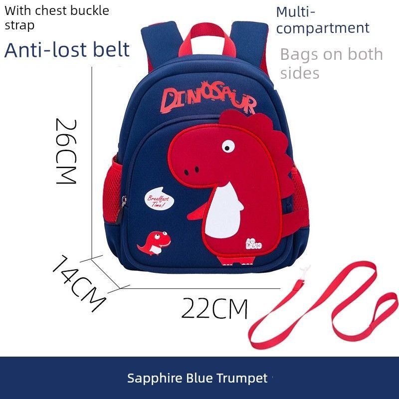 

Kids Kindergarten Backpack Boys and Girls Small Class Intermediate and Advanced Kindergarten Classes Dinosaur Backpack Baby Child Bag Fashion Classic Dinosaur Blue small size