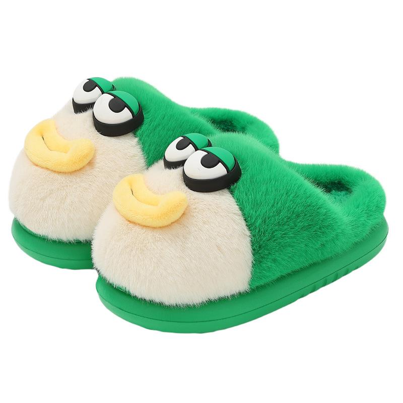 Parent-child cotton slippers autumn and winter new indoor home non-slip cute cartoon soft children's winter slippers winter
