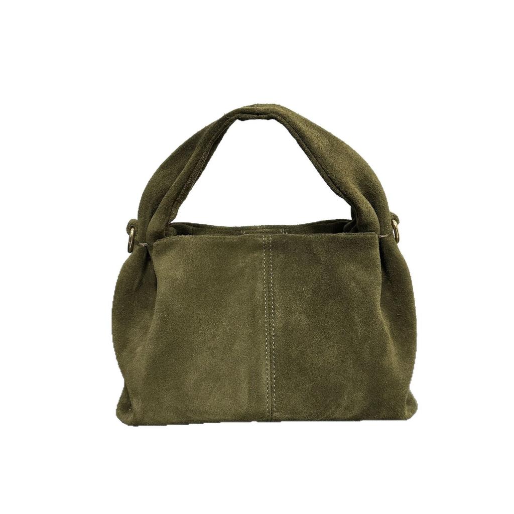 Haute couture first layer cowhide pleated cloud bag niche high-end handbag oblique span shoulder bag women's 2025 new