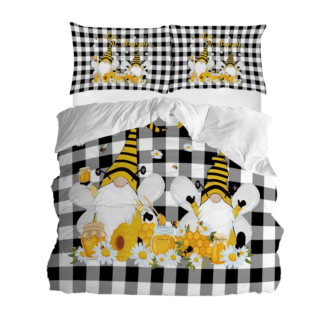 Honey Duvet Cover Sets For Kids Queen Size Quilt Covers Lightweight Down Bedroom Decor 2 Pillowcases 1 Duvet Cover No Comforter