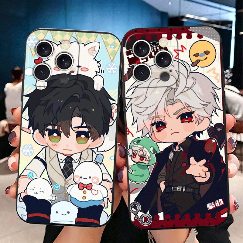 Love And Deepspace Cute Soft Phone Case for iPhone 16 16E 17 Air 15 Pro Max 14 Plus 13 Mini 11 12 7 Black Cover Back Shell