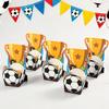 10-50PCS Cartoon Football Trophy Gift Packaging Boxes Children's Party Dessert Table Birthday Supplies Football Theme Candy Box