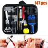 147Pcs/Set Non-slip Watch Strap Band Link Pin Plier Watch Repairing Tools Kits  Hardware Combination