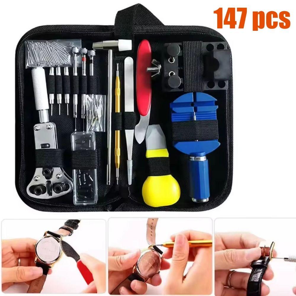 147Pcs/Set Non-slip Watch Repair Tool Set Precise Watch Repairing Tools Kits  Battery Replacement