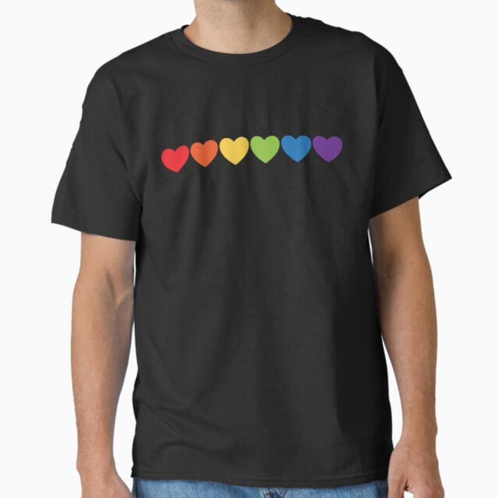 

Tiny Rainbow Hearts Subtle Pride Month Flag LGBT Gay Rights T-Shirt Unisex T-Shirt L