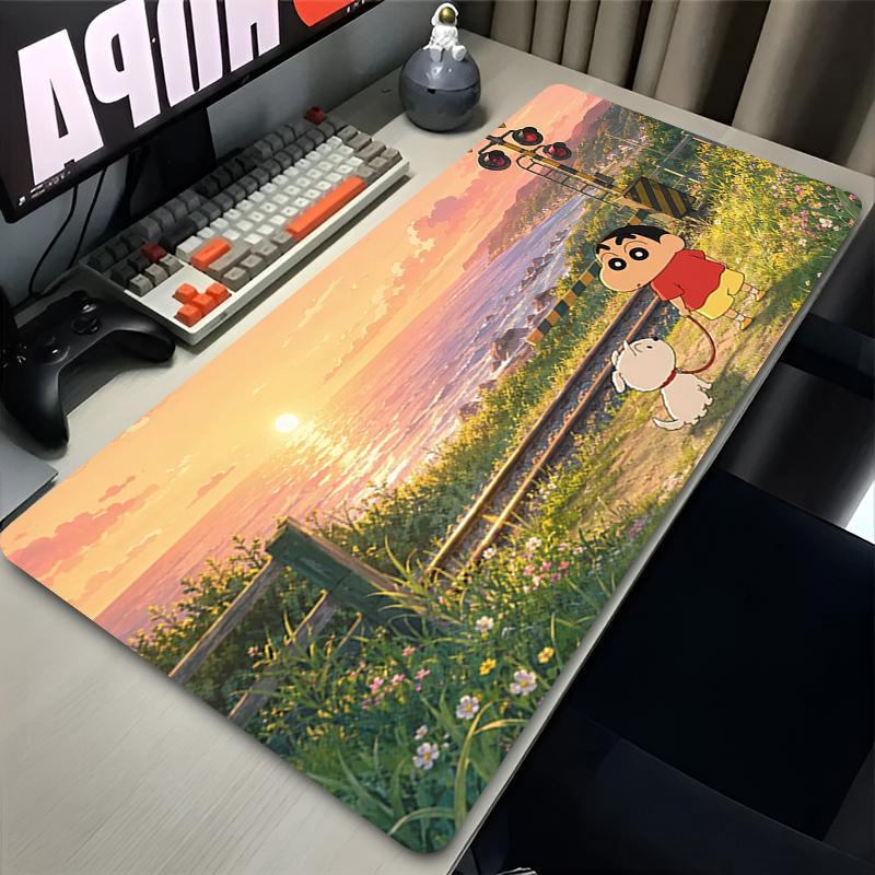 Mousepad Cute Oversized Office Desk Pad Computer Keyboard Pad Animation Game Cartoon CCrayon ShinChan Rubber Mouse Pad