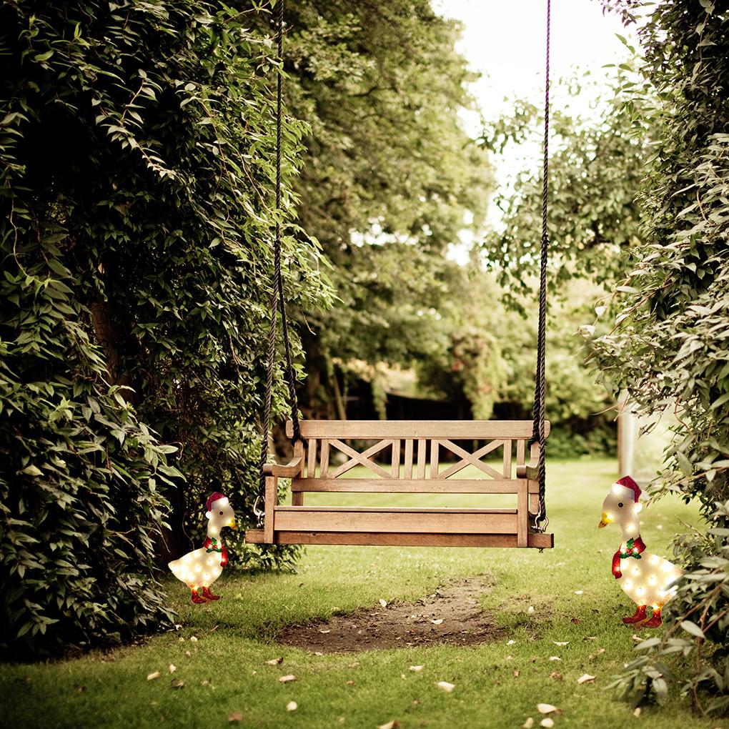 Christmas Lighted Ornament Scarf Artificial Resin Sculpture Decor Lawn Corridor Decoration Holiday Party Prop Craft Gift