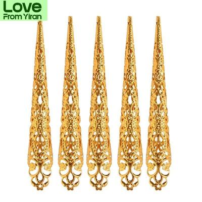D7wb Queen Nail Rings Joint Finger Ring Finger Tip Protection Belly Dance Accessory