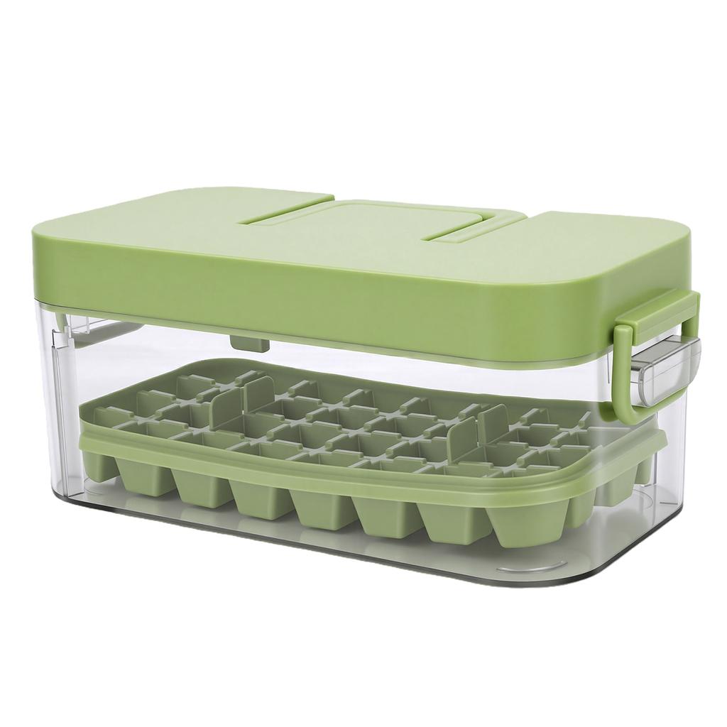 24 Cell Silicone Ice Cube Tray with Lid and Ice Scoop Food Grade Easy Release Flexible Ice Cube Mold for Freezer