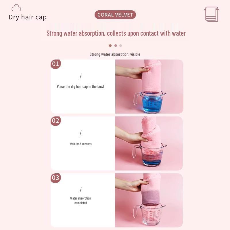 Women's 2024 Quick-Dry Thick Double-Layer Hair Drying Towel Cap
