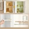 Bathroom Wall Cabinet, Hanging Storage Unit, 2 Louvered Doors, Adjustable Shelf, White