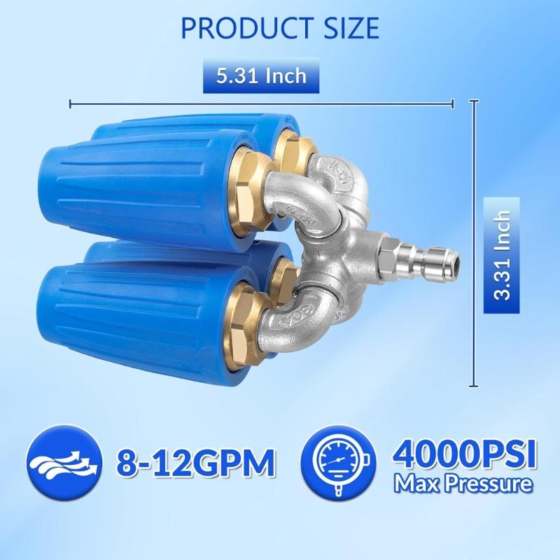 Lightweight High Pressure Water Nozzle For Household Cleaning And Garden Care Quadra Turbos Nozzle