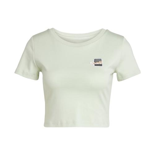 Adidas CROPPED SS25 T Shirt Women s Linen Green JV8513 L льняной/зелёный