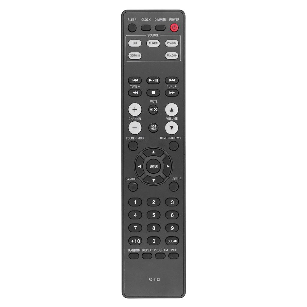 RC‑1162 Universal Big Button TV Remote Control Replacement Compact ABS Black Controller