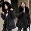 Winter New Down Cotton-padded Clothes Women's Medium and Long Cotton Clothes Small Korean Version Loose Big Fur Collar
