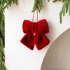 S/M/L R Ed Velvet Bows For Christmas Tree Ornament Garland Topper Holiday Home Decoration Velvet Christmas Bows Pendant