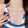 Super Flash Zircon Pendant, Titanium Steel Necklace, Female Love Grape Collarbone Chain Match