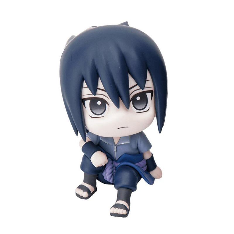 Naruto Shippuden Action Figure Car Ornament Sasuke Itachi Kakashi Chibi Model Dashboard Decor Gift