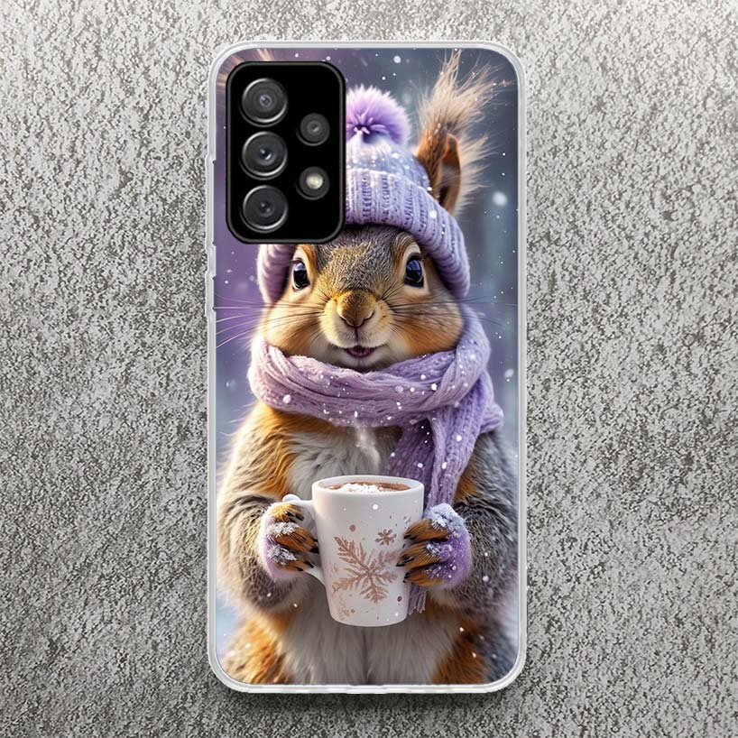 Animal Squirrel Print Soft Case for Samsung Galaxy A52 A51 A50 A42 A32 A22 A12 Phone Shell A41 A31 A21S 71 A30S A20S A10S A40 A3