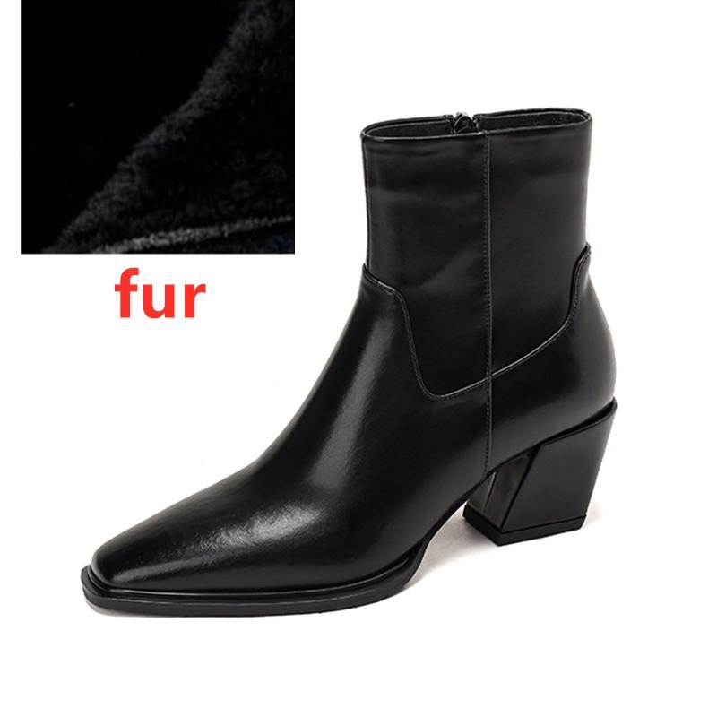 Fashion 2025 New Women's Ankle Boots and Short Boots Side Zipper Block Heel Women Boots Large Size Vintage Motorcycle Boots Female