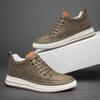 Men's Summer 6CM Height Increase Genuine Leather Hollow Out Casual Elevator Shoes Breathable Comfortable Sneakers Walking Shoes
