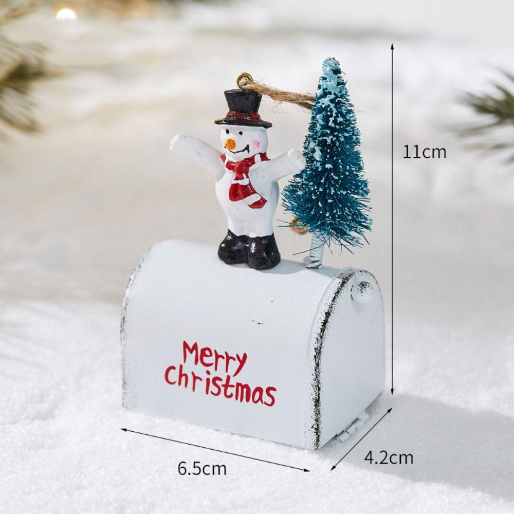 Iron Christmas Airplane Pendant Santa Flying Plane Decorative Christmas Tree Hangers Hanging Rope Durable Pilot Santa Ornaments