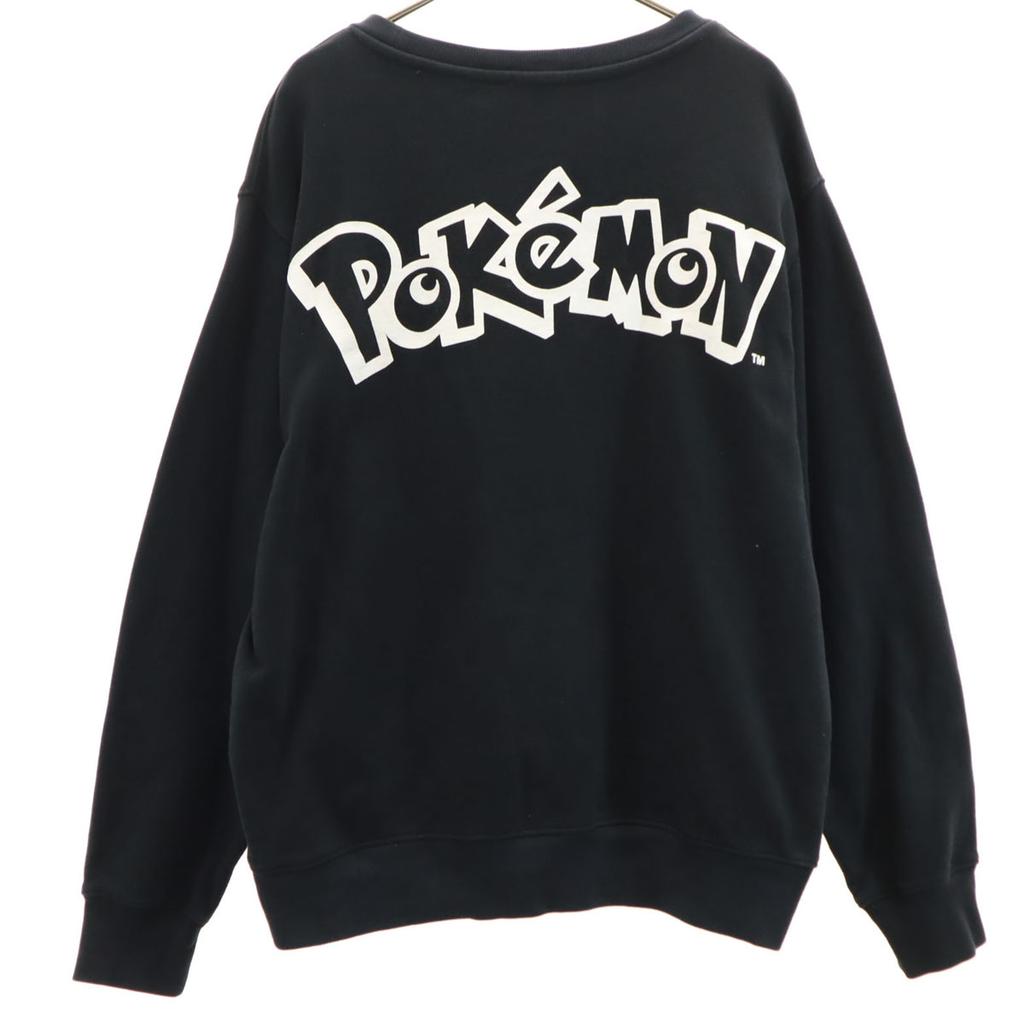 Levi's Pokémon Collaboration Pikachu Long Sleeve Sweat Trainer S Black Men's Used