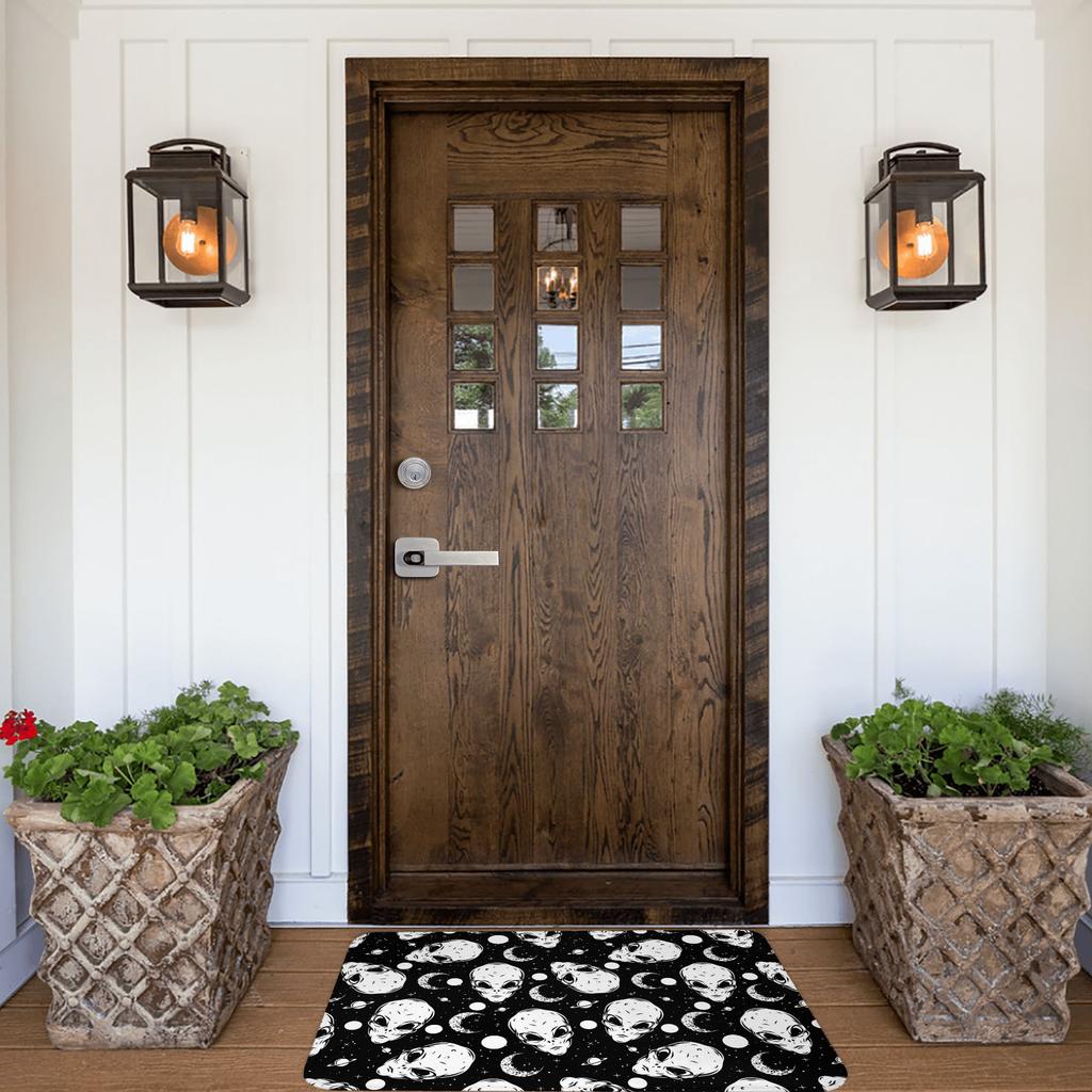 Halloween Spooky Alien Front Floor Door Entrance Mat Indoor  Bathroom Kitchen Doormat Garden Carpet Rug